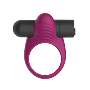 Passion Play Silicone Vibrating Rechargeable Penis Ring - Purple