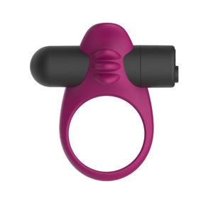 Passion Play Silicone Vibrating Cockring - Purple