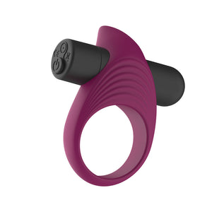 Passion Play Silicone Vibrating Cockring - Purple