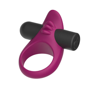 Passion Play Silicone Vibrating Cockring - Purple