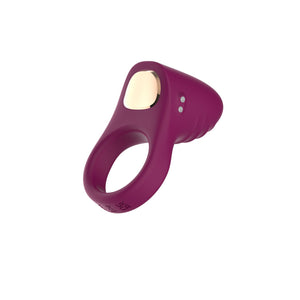 Passion Play Silicone Vibrating Cock Ring - Purple