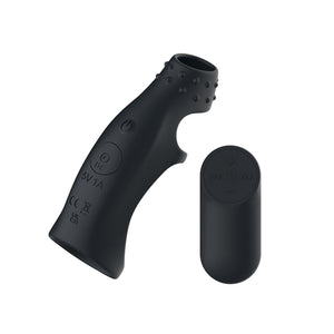Passion Play Vibrating Cockring Sleeve with Wireless Remote - Black