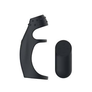 Passion Play Vibrating Cockring Sleeve with Wireless Remote - Black