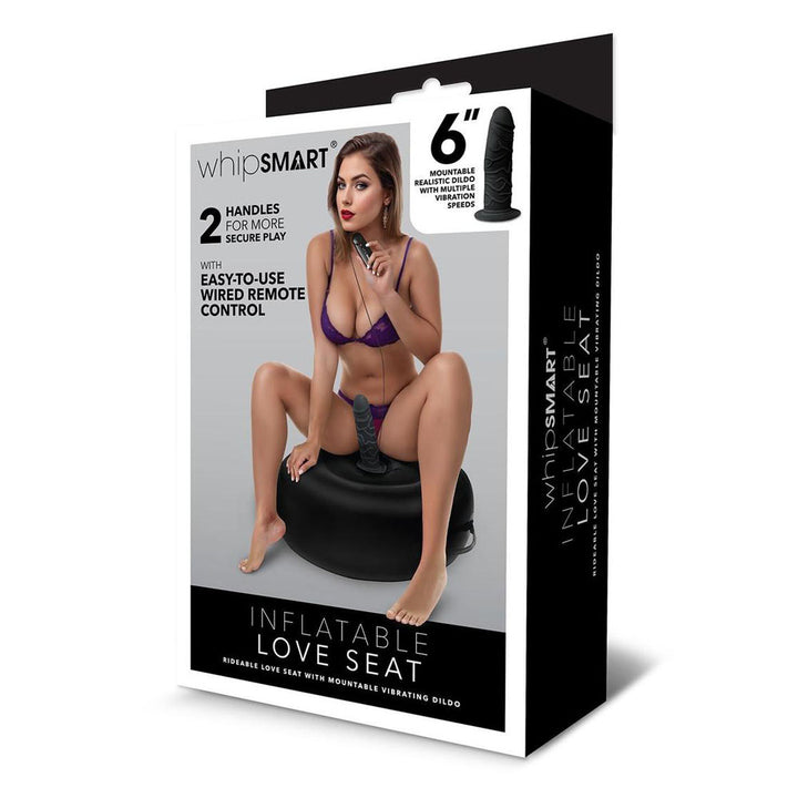 Whipsmart Inflatable Vibrating Love Seat With Dong - Black