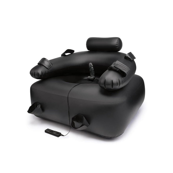 Whipsmart Inflatable Bondage Chair With Vibrating Dong - Black