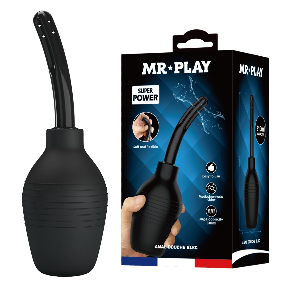 Mr Play Anal Douche - Black - 310ml Capacity