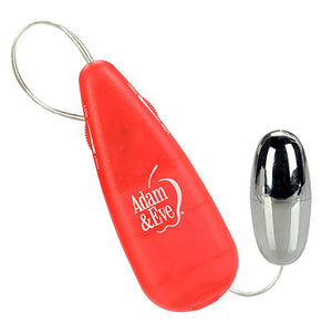Adam & Eve Vibrating Silver Bullet Vibrator with Remote - Silver