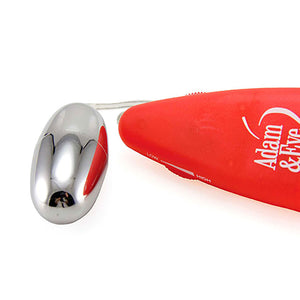 Adam & Eve Vibrating Silver Bullet Vibrator with Remote - Silver