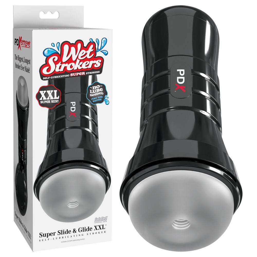 PDX Wet Pussies - Super Slide & Glide XXL - Clear Stroker
