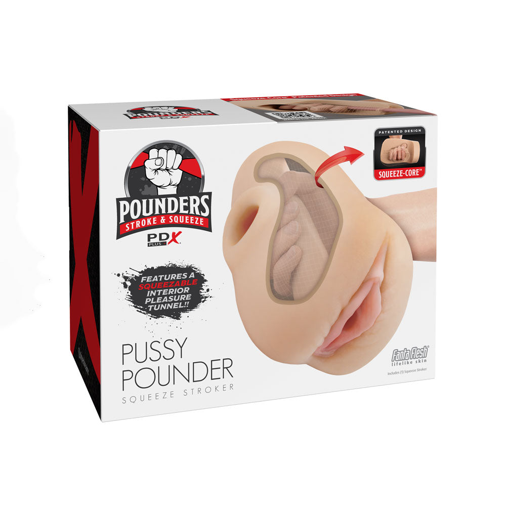 PDX Plus Pussy Pounder Squeeze Vagina Stroker - Flesh