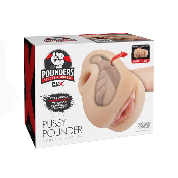 PDX Plus Pussy Pounder Squeeze Vagina Stroker - Flesh