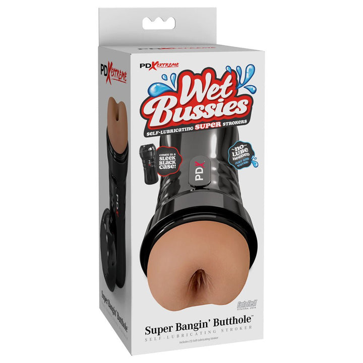 PDX Wet Bussies Super Bangin Butt - Brown - Flesh Anal Stroker