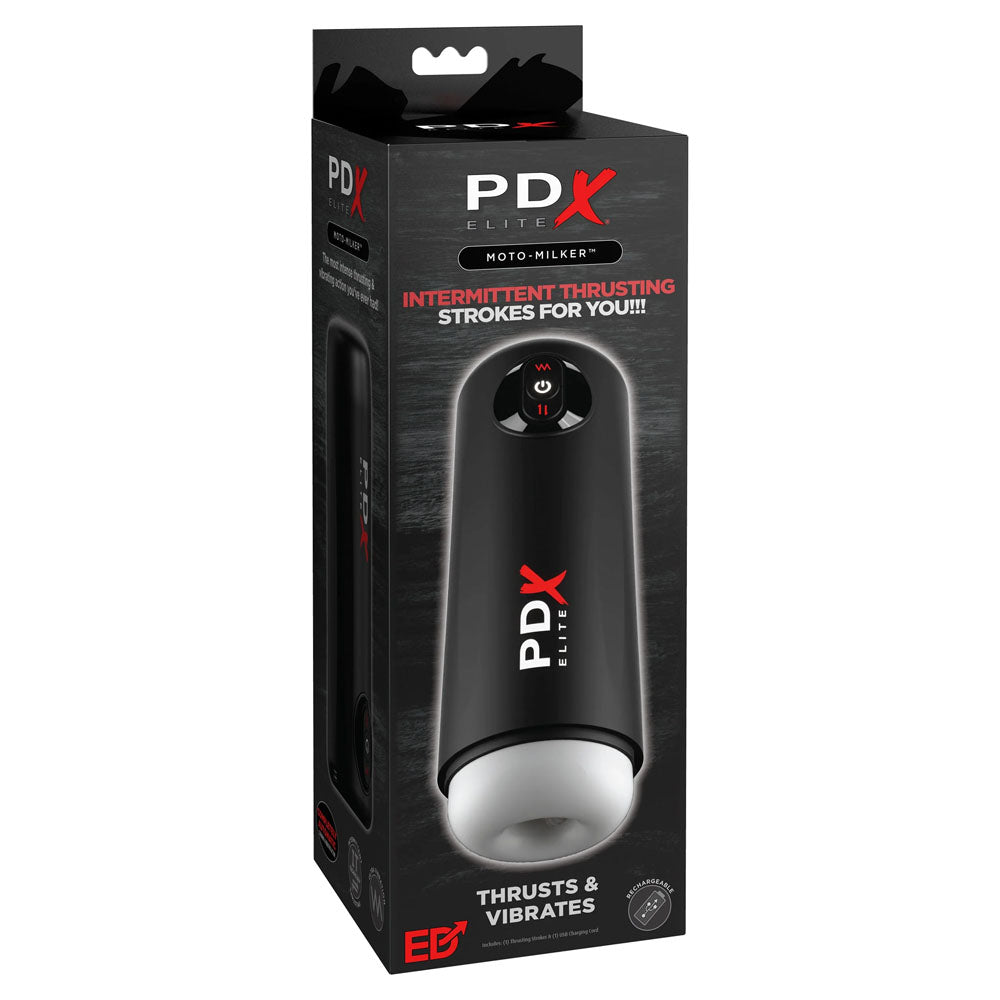 PDX Elite Moto Milker - Thrusting & Vibrating Auto Stroker