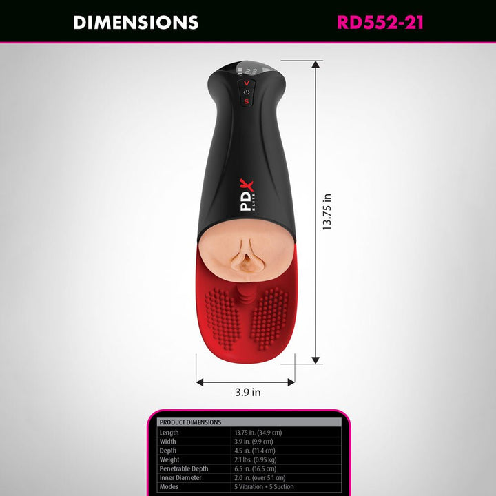 PDX Elite Fap-O-Matic Pro XL - Light - Flesh Auto Stroker
