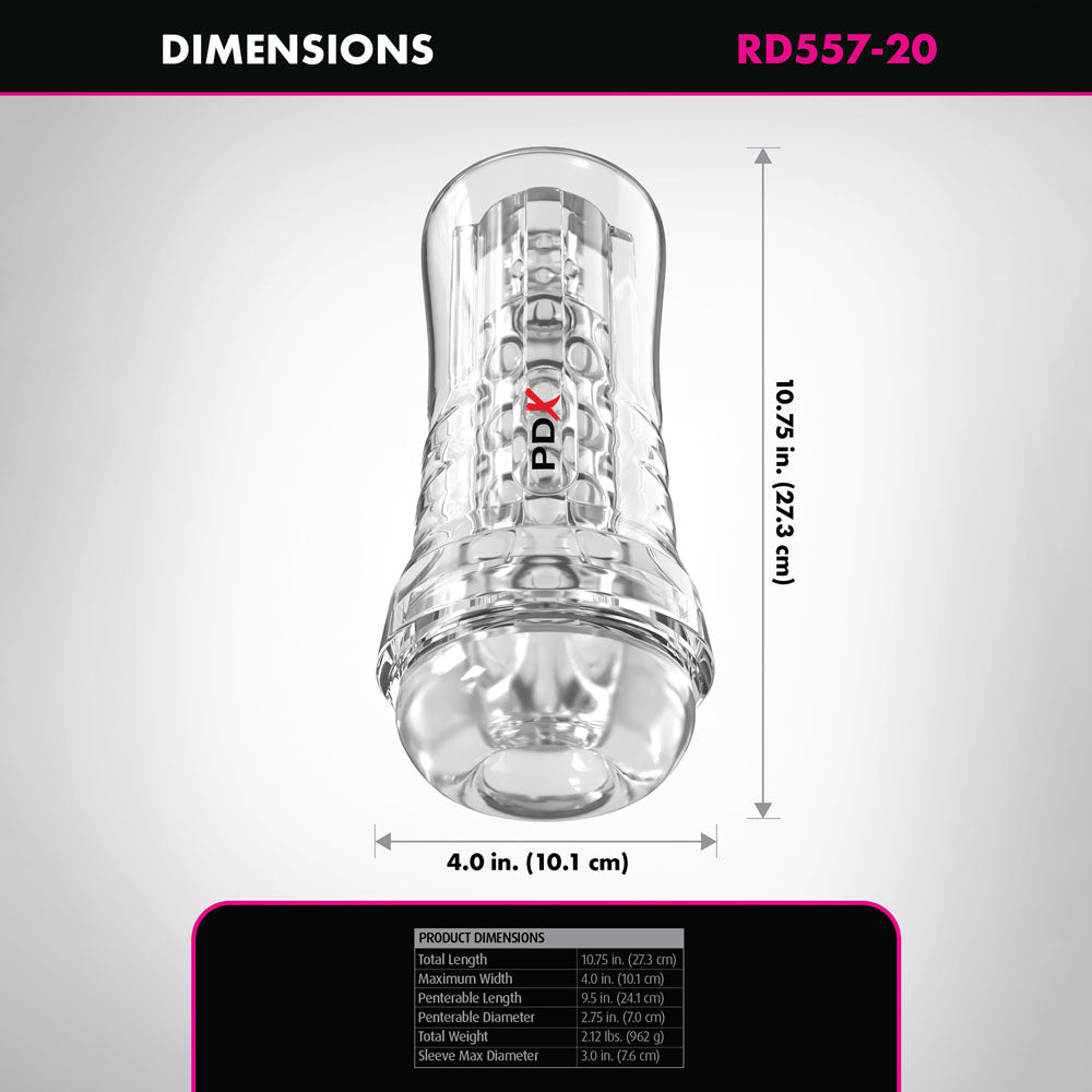 PDX Elite ViewTube EZ-Grip Clear Stroker