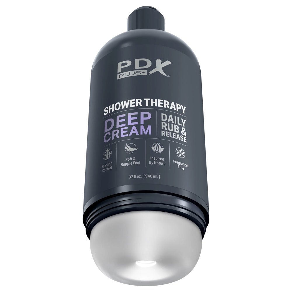 PDX Plus Shower Therapy - Deep Cream  Stroker - Frosted