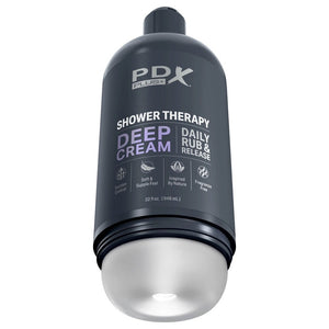 PDX Plus Shower Therapy - Deep Cream  Stroker - Frosted