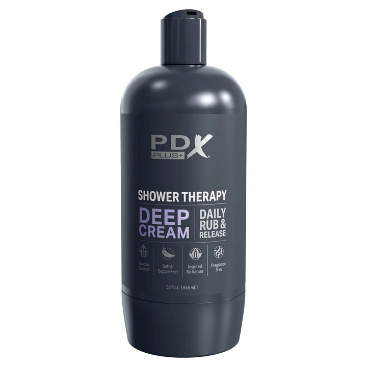 PDX Plus Shower Therapy - Deep Cream  Stroker - Frosted