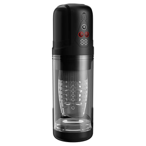 PDX Elite Mega-Bator Pro - Vibrating & Spinning Auto Stroker - Clear