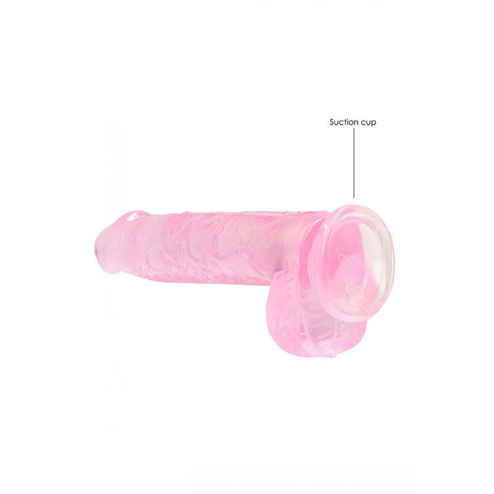 RealRock 6 Inch Realistic Dildo With Balls - Pink