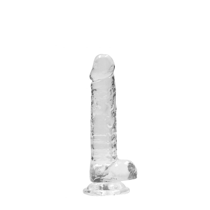 RealRock 7 Inch Realistic Dildo With Balls - Clear