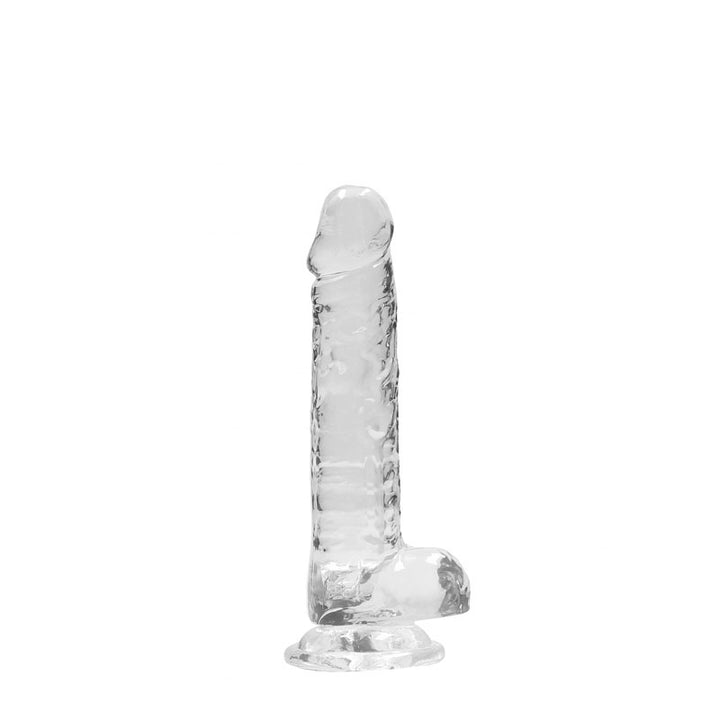 RealRock 7 Inch Realistic Dildo With Balls - Clear
