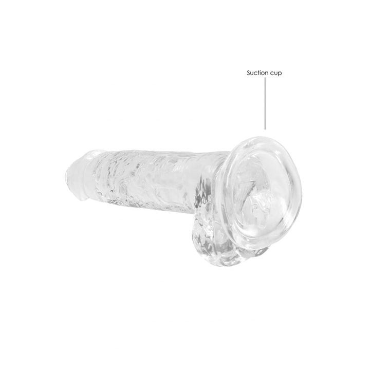 RealRock 7 Inch Realistic Dildo With Balls - Clear
