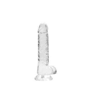 RealRock 7 Inch Realistic Dildo With Balls - Clear