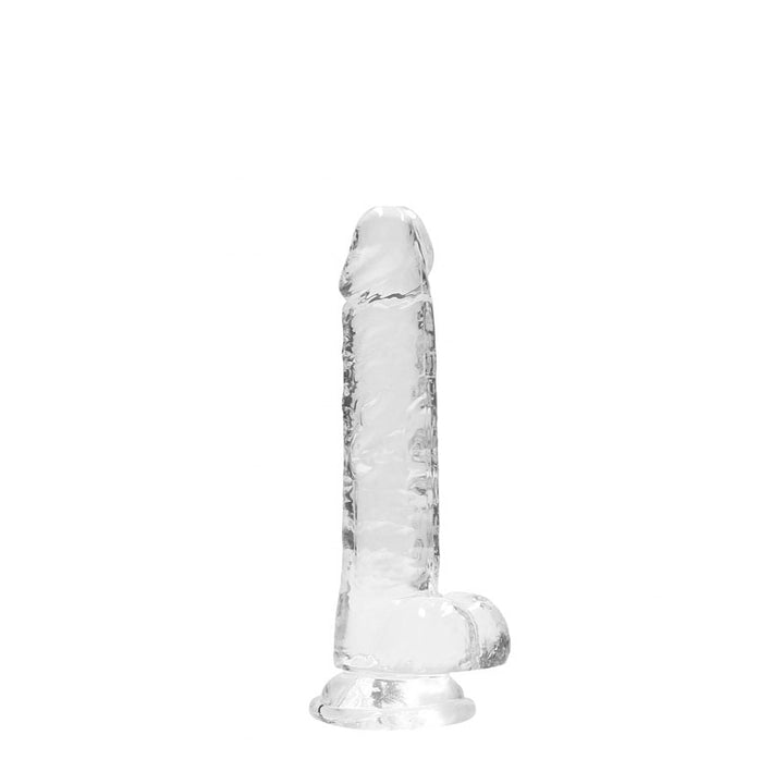 RealRock 7 Inch Realistic Dildo With Balls - Clear