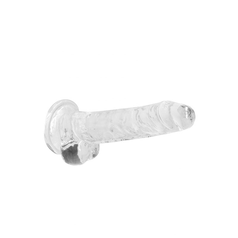 RealRock 7 Inch Realistic Dildo With Balls - Clear