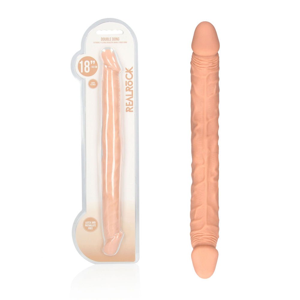 RealRock 18 Inch Double Dildo - Flesh