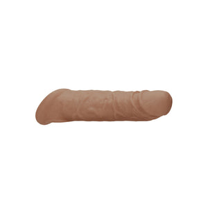 RealRock 8 Inch Realistic Penis Extender with Rings - Tan