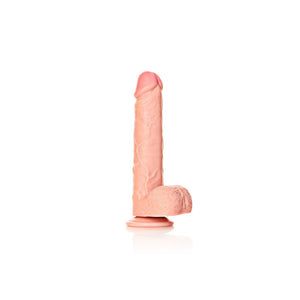RealRock Straight Realistic 9 Inch Dildo with Balls - Flesh