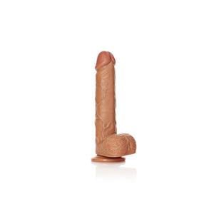 RealRock Straight Realistic 9 Inch Dildo with Balls - Tan