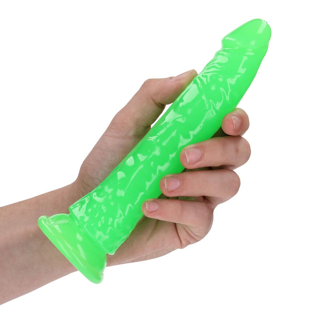 RealRock Slim 7 Inch Glow in the Dark Neon - Green
