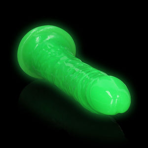 RealRock 11 Inch Slim Glow in the Dark Neon Green Dildo