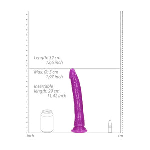 RealRock 11 Inch Slim Glow in the Dark Neon - Purple