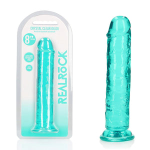 RealRock 20 cm Straight Dildo - Turquoise 8 Inch Dong