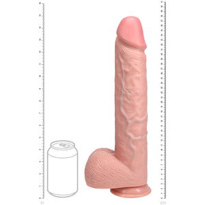RealRock 15 Inch Extra Long Dildo with Balls - Flesh