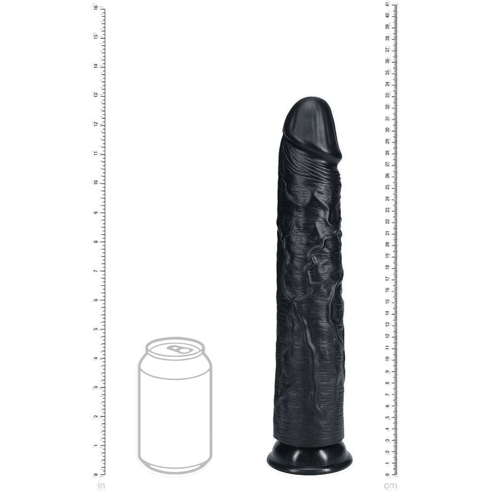 RealRock 13 Inch Extra Long Dildo - Black