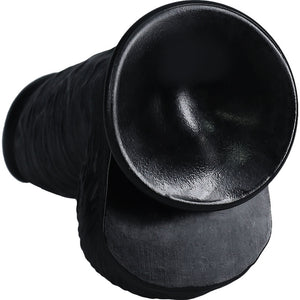 RealRock 8 Inch Extra Thick Dildo with Balls - Black
