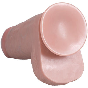 RealRock 8 Inch Extra Thick Dildo with Balls - Flesh