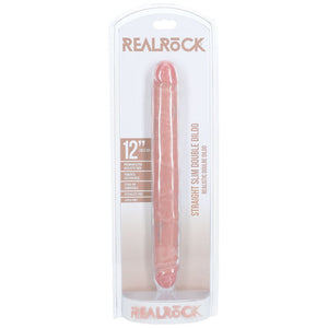 RealRock 12 Inch Slim Double Dildo - Flesh