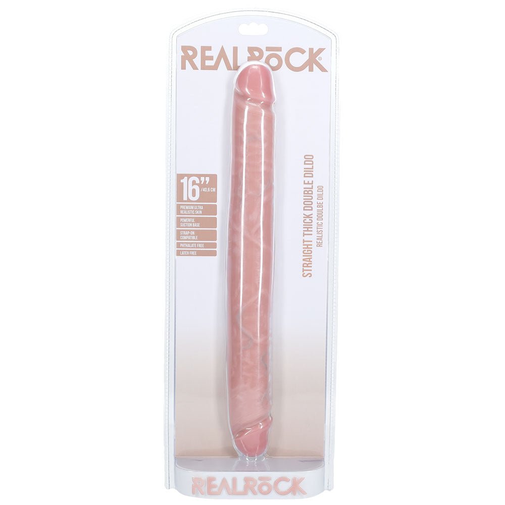 RealRock 14 Inch Thick Double Dildo - Flesh