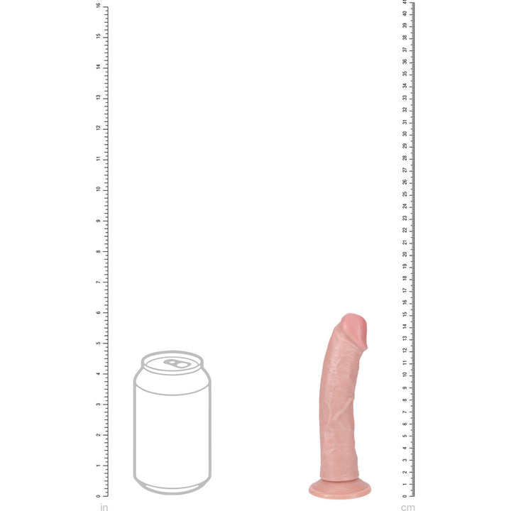 RealRock 6 Inch Curved Vibrating Cock - Flesh