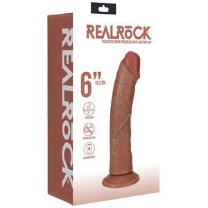 RealRock 6 Inch Vibrating Cock - Tan