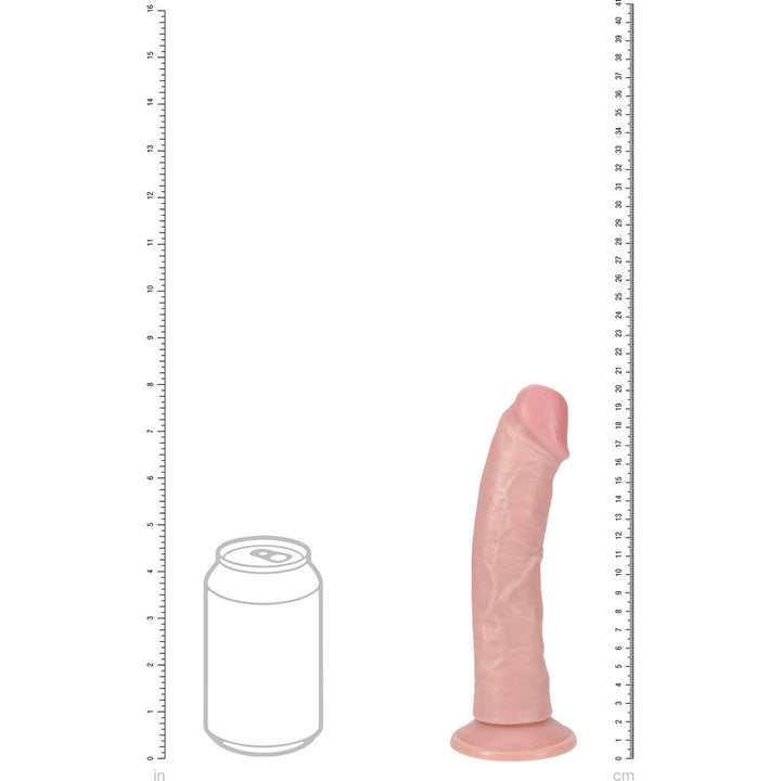 RealRock 8 Inch Curved Vibrating Cock - Flesh