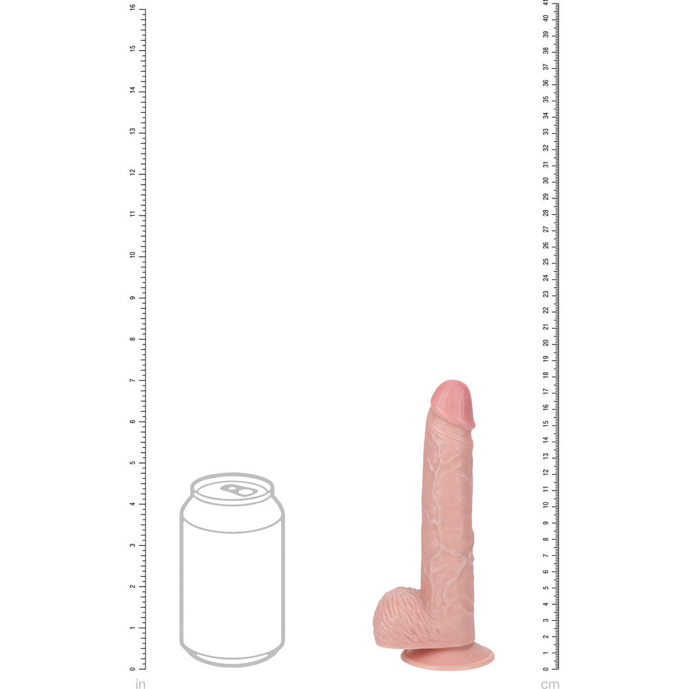 RealRock 7 Inch Vibrating Cock + Balls - Flesh