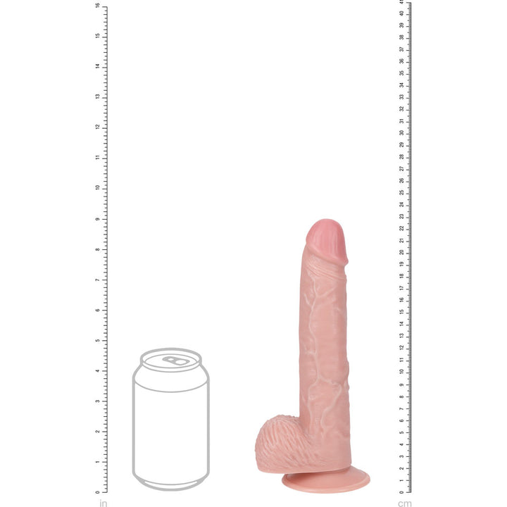 RealRock 9 Inch Vibrating Cock + Balls - Flesh