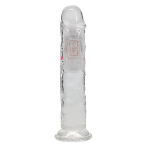 RealRock 7 Inch No Balls LED Vibrating Dong with Remote - Clear